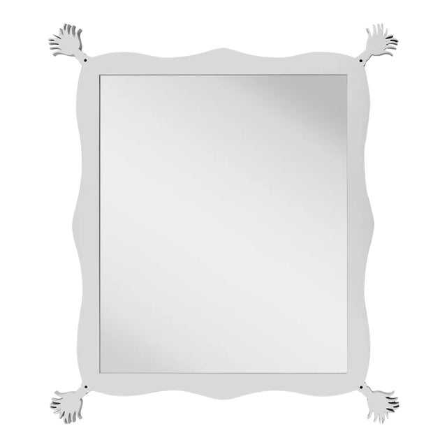 Fleur Home Carnival Iko Iko Rectangle Mirror in Graytint, 51x63 For Sale