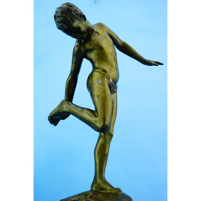Metal De Lotto, Nude Boy Bitten by a Crab, 1800s, Bronze For Sale - Image 7 of 18