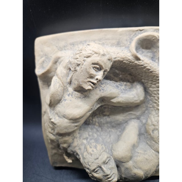Vintage MerMEN Art Plaque Hydrostone Collectible Wall Hanging Decor
