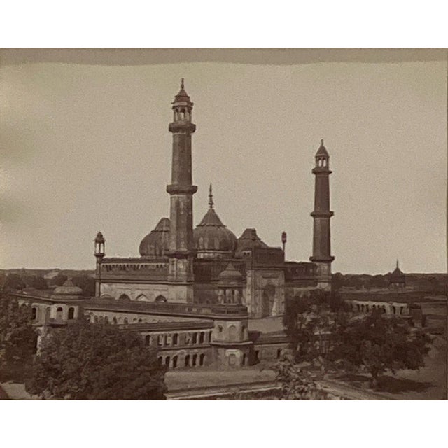 A 19th Century silver albumen photograph Asafi Masjid (Asafi Mosque) in the Bara Imambara Complex, Lucknow, India