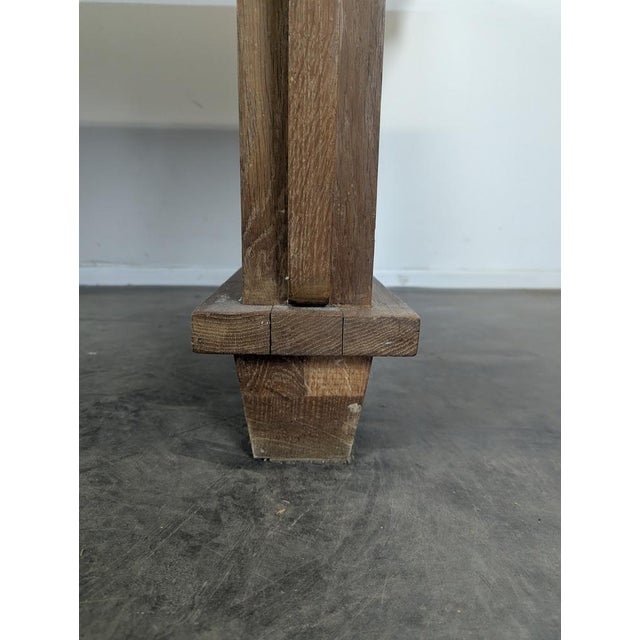 Brown Art Deco Style Oak Desk For Sale - Image 8 of 9