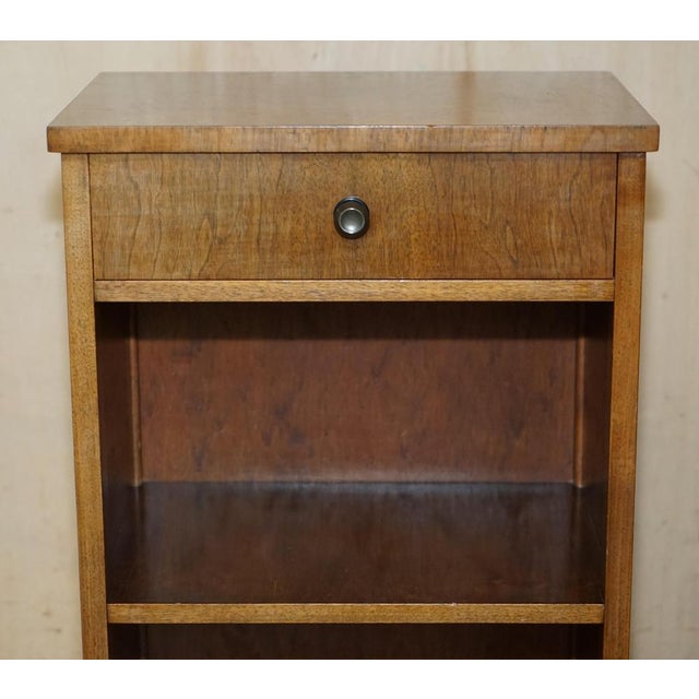 Burr and Quarter Walnut Nightstands, Set of 2 For Sale - Image 4 of 18