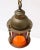 Metal Art Nouveau Patinated Brass Lantern with Original Glass Shade, 1900s For Sale - Image 7 of 10
