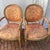 French Late 20th Century Pair of Louis XVI Style Armchairs Upholstered in Terra Cotta Toile De Jouy For Sale - Image 3 of 10