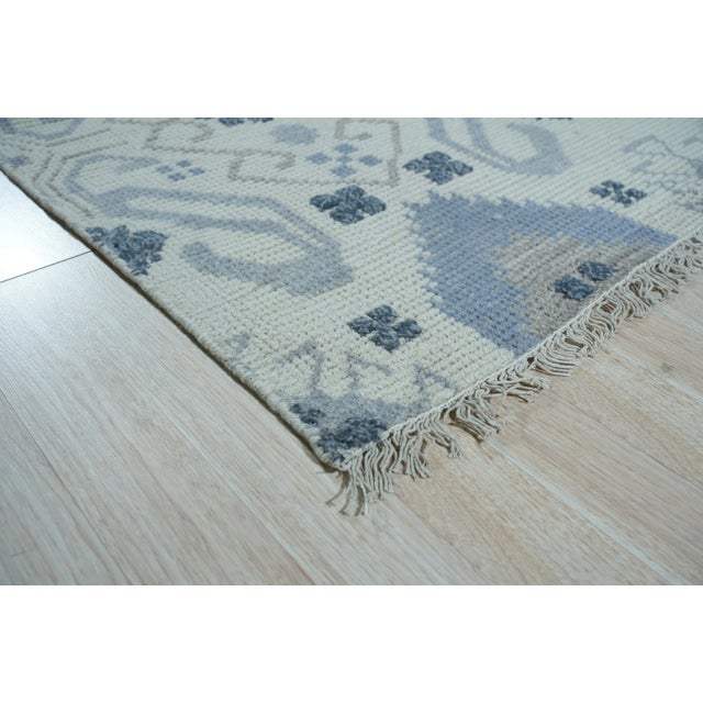 2020s 8x10 Quinn Oushak Gray Geometric Modern Hand Knotted Wool Carpet Rug For Sale - Image 5 of 9
