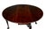 Brown Antique Carved Mahogany Drop Leaf Table, 1780 For Sale - Image 8 of 10