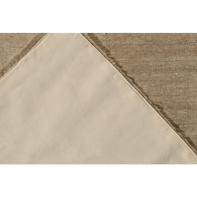 1950s Contemporary Kilim Rug in Beige, Brown Paneled Style For Sale - Image 5 of 5