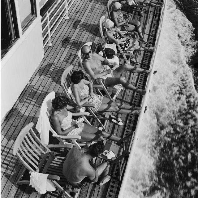 Cruise To Bermuda Passengers relaxing on the deck of a cruise ship during a voyage to Bermuda, 1961. (Photo by...