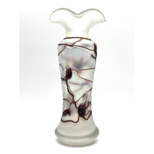 Art Deco Iridescent Vase by Freiherr Von Poschinger, Germany, 1920s For Sale - Image 6 of 15