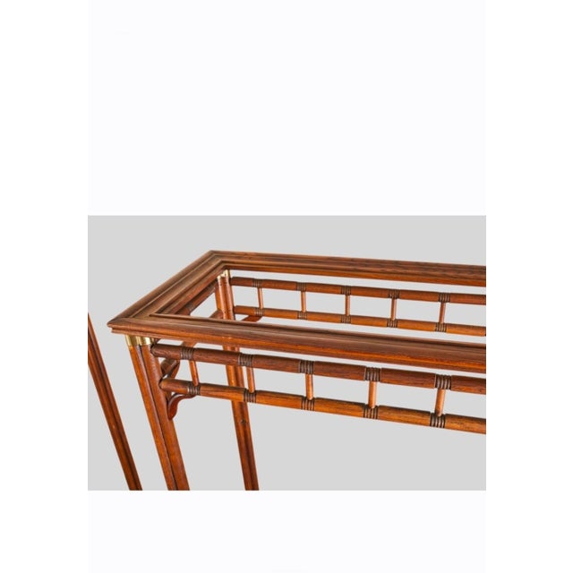 Heritage Pair of Mid-Century Faux Bamboo Etagere Shelves by Heritage For Sale - Image 4 of 11