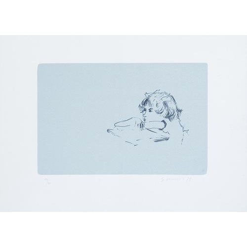 Lithograph on paper. Hand Signed and numbered. Edition of 90. Very good condition. This piece is attributed to the...