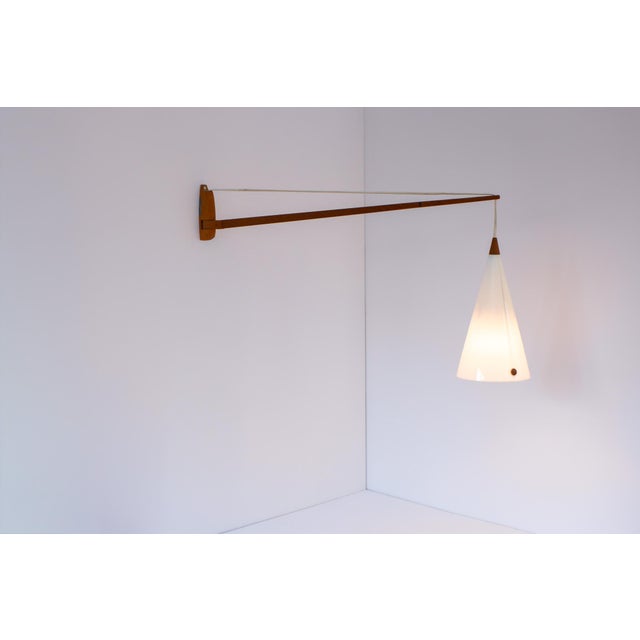 Mid-Century Swedish Wall Lamp in Teak by Uno and Östen Kristiansson for Luxus, 1960s For Sale - Image 16 of 16