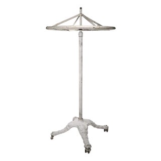 Late 19th Century Industrial Victorian Cast Iron and Steel Revolving Coat Rack Tree For Sale