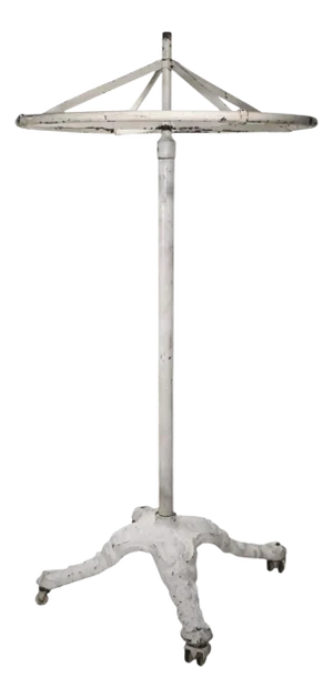 Late 19th Century Industrial Victorian Cast Iron and Steel Revolving Coat Rack Tree