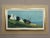 RED CABIN BY THE SHORE Size: 16.7 x 26.6 inches (including frame) Oil on canvas A charming and expressive mid-century...