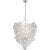Talia Grande Entry Chandelier in Burnished Silver Leaf with Clear Swirled Glass Designer: Julie Neill Canopy: 6" Round...