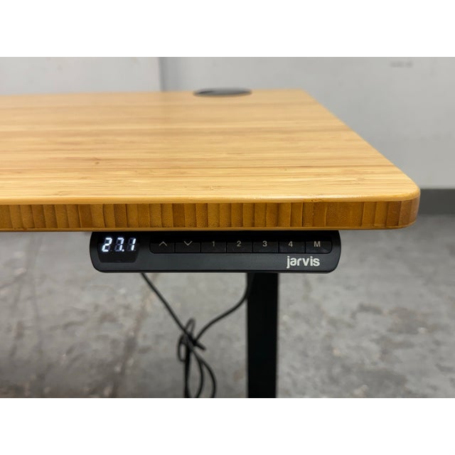 Black Herman Miller Jarvis Bamboo Adjustable Standing Desk For Sale - Image 8 of 12