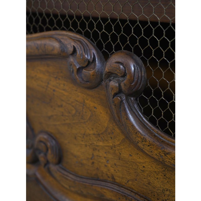 Walnut Country French Two-Door Armoire Wardrobe Cabinet For Sale - Image 10 of 18