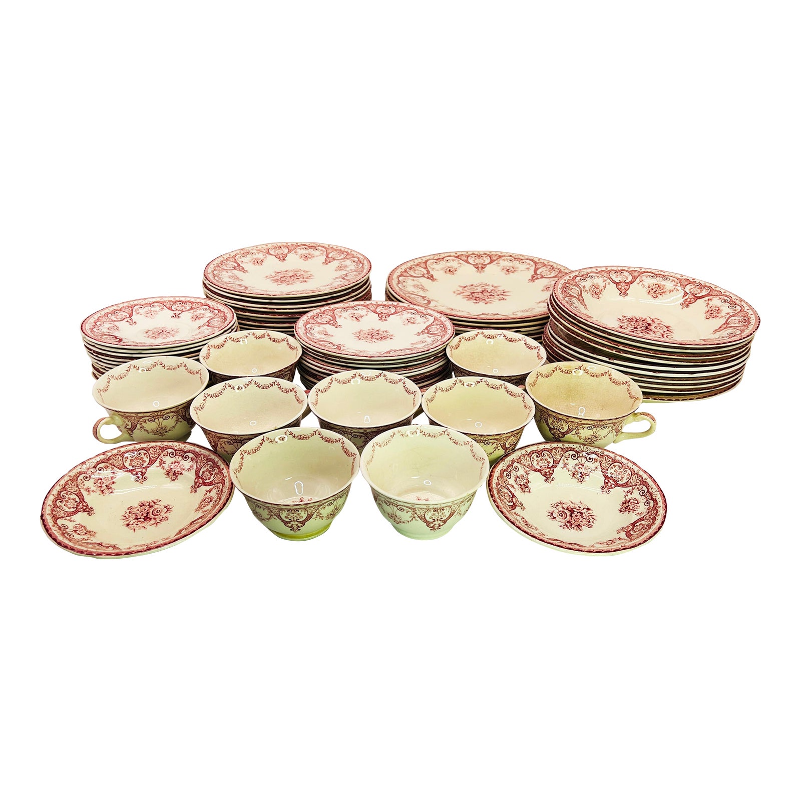 1930s Swinnertons Staffordshire England Kent Ironstone China 62 Pieces