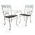 Pair of Salterini Iron Arm Dining Chairs Art Deco For Sale