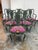 Design Plus Gallery presents a Set of Six Custom Queen Anne Revival Upholstered Armchairs. The wood frames reinterpret...