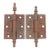Pair of Antique 2.5 X 3 In. Victorian Cast Iron Door Hinges For Sale