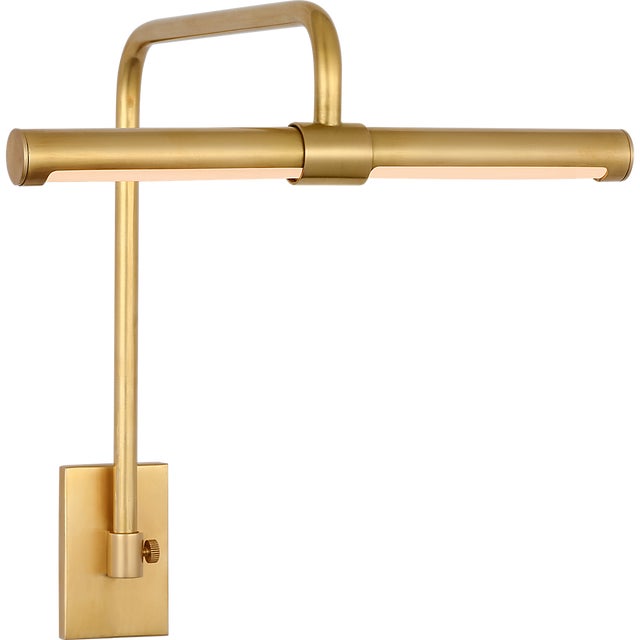 Thomas O'Brien for Visual Comfort Signature Kidd 9" Frame Mount Picture Light in Hand-Rubbed Antique Brass For Sale In Houston - Image 6 of 14