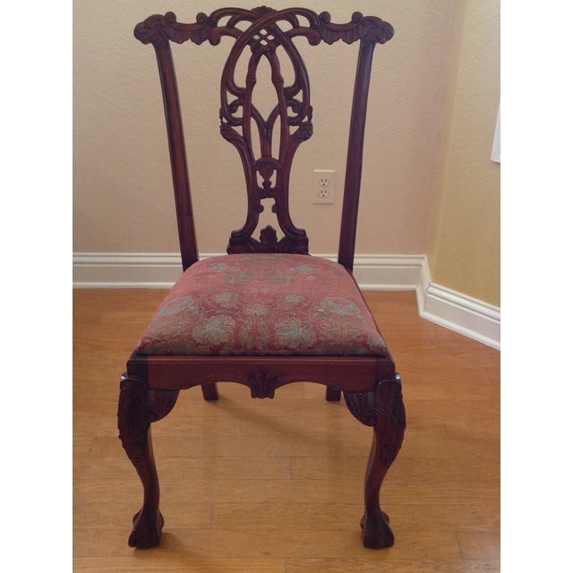 Chippendale-Style Mahogany Dining Chairs - Set of 6 | Chairish