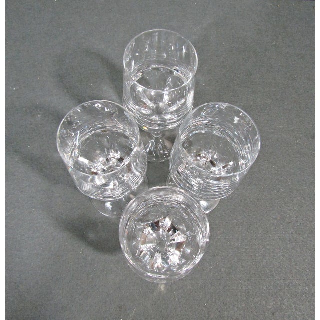 1960s Vintage Josair Napoleon Cut Crystal Wine Glasses, Set of 4, 5 7/8 In For Sale - Image 5 of 9