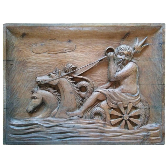 Wall Sculpture, Carved Wood Panel, France, 1940s For Sale In New York - Image 6 of 6