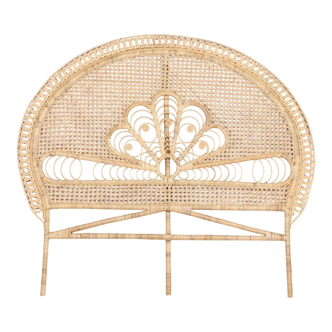 Contemporary Rattan Wicker Headboard Queen/King Chairish