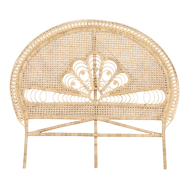 Contemporary Rattan Wicker Headboard Queen/King Chairish