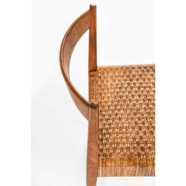Teak and Cane Dining Table and Chairs by Nanna Ditzel for Poul Kolds, 1950s, Set of 7 For Sale - Image 11 of 13