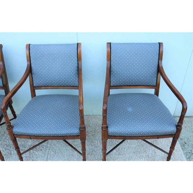 18th C. Southwood Furniture Vintage Mahogany Armchairs Set of 4