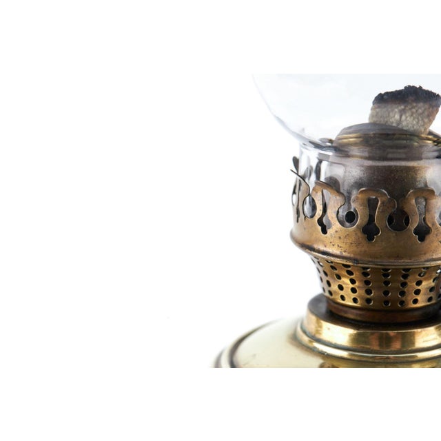 1900 - 1909 Antique Brass Oil Lamp, 1900s For Sale - Image 5 of 7