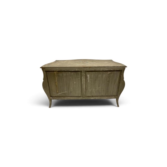 Mid 20th Century Mid-Century French Hand Painted Floral Bombe Chest or Commode For Sale - Image 5 of 7