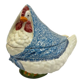 Vintage Ceramic Hen Soup Tureen For Sale