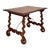 Side Table of Walnut With Carved Lyre Legs and Top, Spanish, 19th Century For Sale