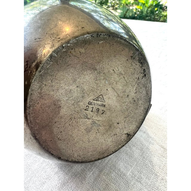 Just Andersen Model 2197 Pewter Pitcher With Woven Handle For Sale In Miami - Image 6 of 7