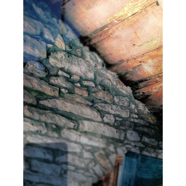 Red Oversized Metal Wall Art - Rustic Stone Staircase & Red Carpet (32" X 48") For Sale - Image 8 of 8