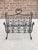 1970s Shabby Chic Wrought Iron Rattan Magazine Rack For Sale In Chicago - Image 6 of 8