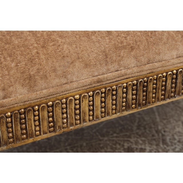 Maitland Smith French Louis XVI Style Giltwood Settee Loveseat For Sale - Image 9 of 17