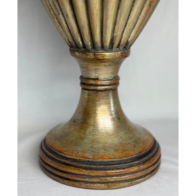 Uttermost Tall Lidded Jar Urn Antique Gold Finish For Sale In Phoenix - Image 6 of 12
