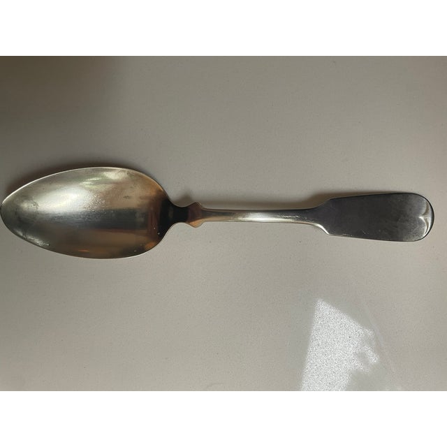 Beautiful German Silver Single Spoon. The Geneva, New York manufacturer was formed by Abraham Bashara Hall and A. D. Elton...