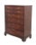 George III Style Mahogany Tall Chest of Drawers, four short drawers above four long drawers, with brass pulls and above...
