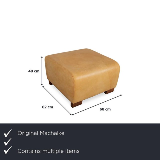 Leather 3-Seater Sofas, Lounge Chair and Ottoman in Cognac Leather from Machalke, Set of 4 For Sale - Image 5 of 18