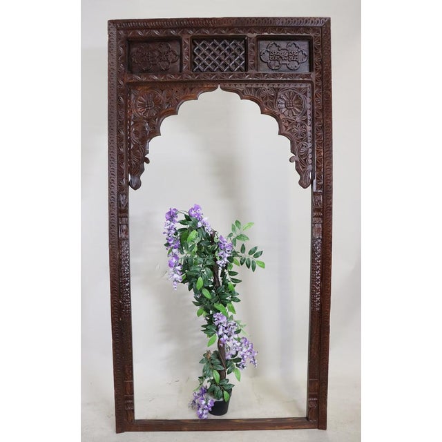 1920s Antique Handmade and Handcarved Archway Door Frame, Nuristan, Afghanistan, 1920s For Sale - Image 5 of 15