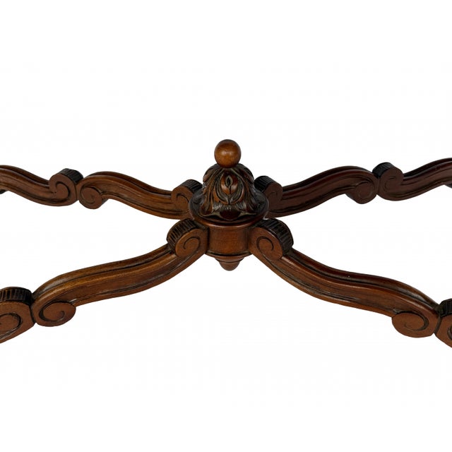 Mid 19th Century 19th Century Provincial French Louis XV Style Center Table With X-Form Stretcher For Sale - Image 5 of 6