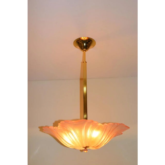 Rose 1990s Modern Murano Rose Glass Pendant Lamp For Sale - Image 8 of 12