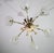 1950 Art Decò Murano Glass and Brass Chandelier, 6 Light For Sale - Image 16 of 18